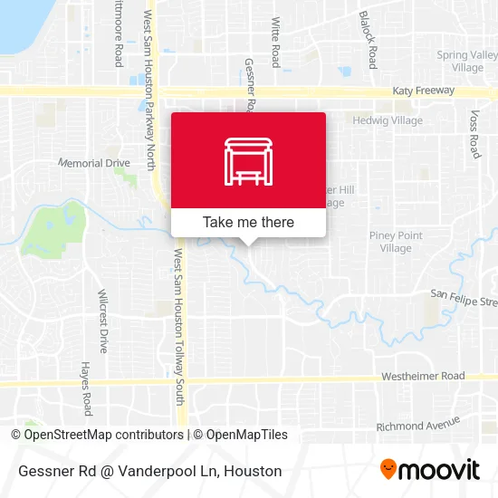 Gessner Rd @ Vanderpool Ln map