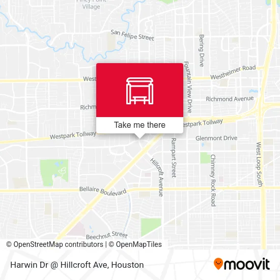 Mapa de Harwin Dr @ Hillcroft Ave
