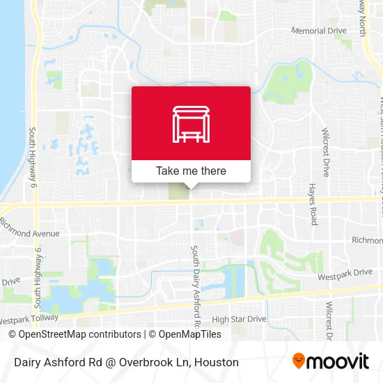 Dairy Ashford Rd @ Overbrook Ln map