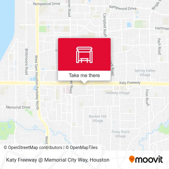 Katy Freeway @ Memorial City Way map