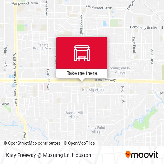 Katy Freeway @ Mustang Ln map