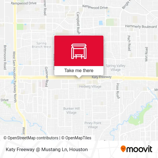 Katy Freeway @ Mustang Ln map