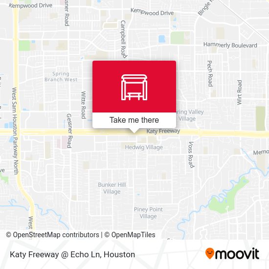 Katy Freeway @ Echo Ln map
