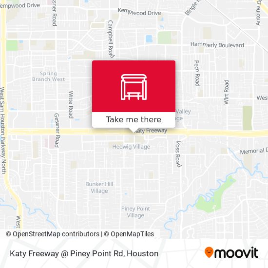 Katy Freeway @ Piney Point Rd map