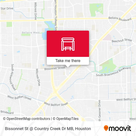 Bissonnet St @ Country Creek Dr MB map