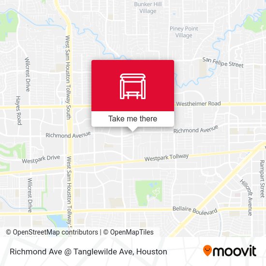 Richmond Ave @ Tanglewilde Ave map