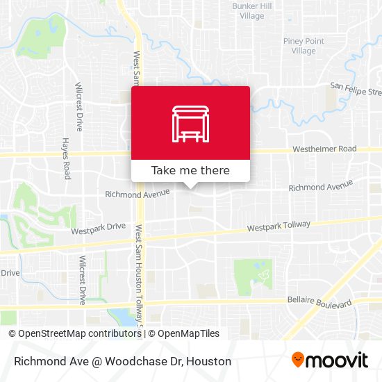 Richmond Ave @ Woodchase Dr map