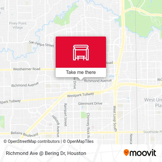 Richmond Ave @ Bering Dr map