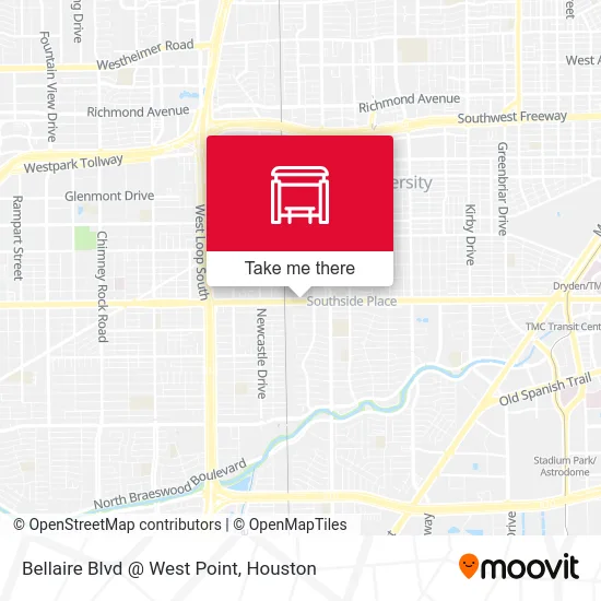 Bellaire Blvd @ West Point map