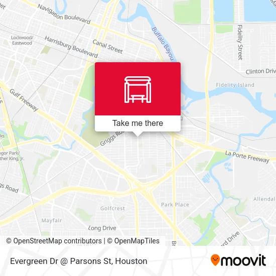 Evergreen Dr @ Parsons St map
