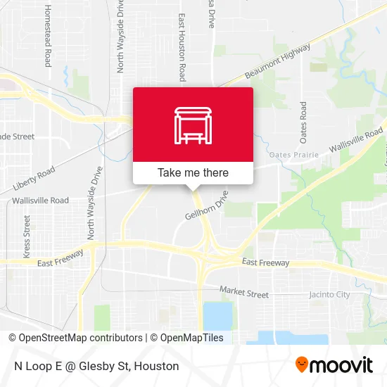 N Loop E @ Glesby St map