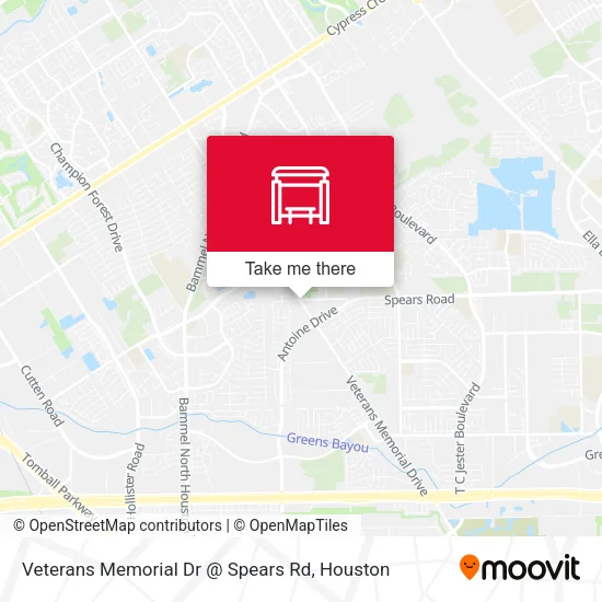 Mapa de Veterans Memorial Dr @ Spears Rd
