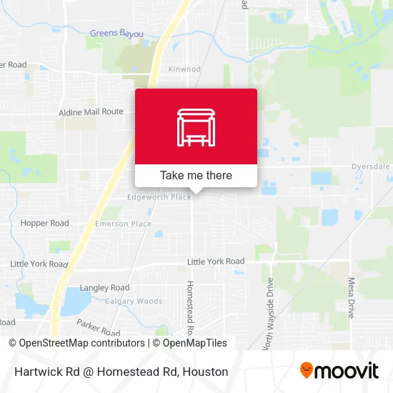 Mapa de Hartwick Rd @ Homestead Rd