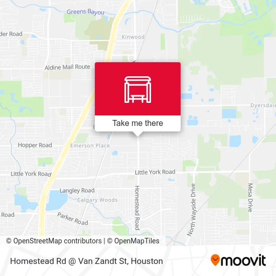 Homestead Rd @ Van Zandt St map