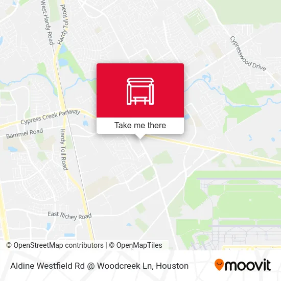 Mapa de Aldine Westfield Rd @ Woodcreek Ln