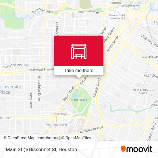 Main St @ Bissonnet St map