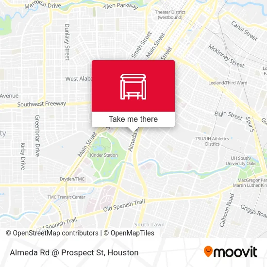 Mapa de Almeda Rd @ Prospect St
