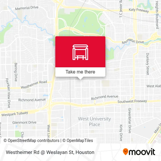Westheimer Rd @ Weslayan St map