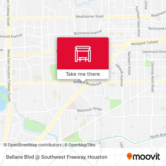 Bellaire Blvd @ Southwest Freeway map