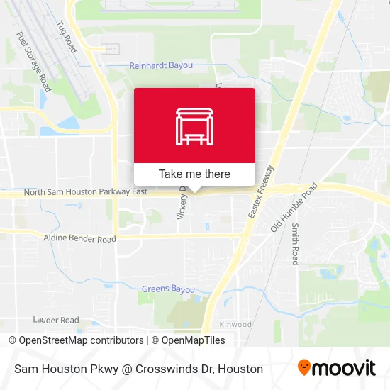 Sam Houston Pkwy @ Crosswinds Dr map