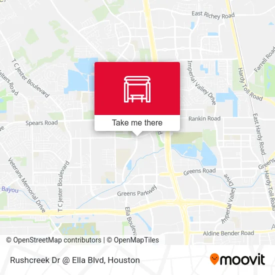 Rushcreek Dr @ Ella Blvd map