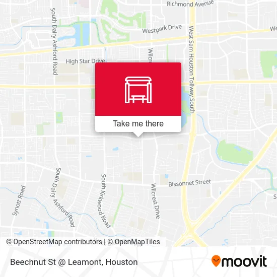 Beechnut St @ Leamont map