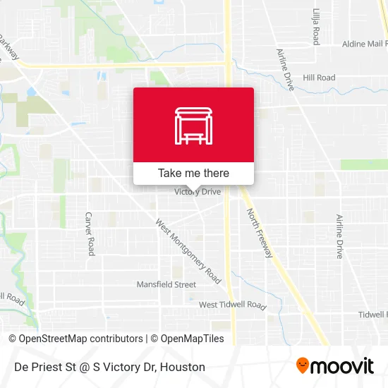 De Priest St @ S Victory Dr map