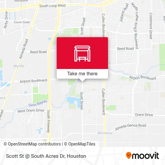 Scott St @ South Acres Dr map