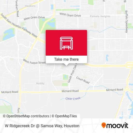 W Ridgecreek Dr @ Samoa Way map