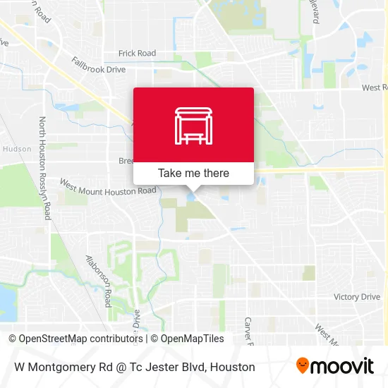 W Montgomery Rd @ Tc Jester Blvd map