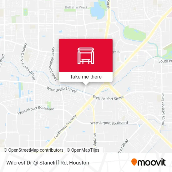 Mapa de Wilcrest Dr @ Stancliff Rd