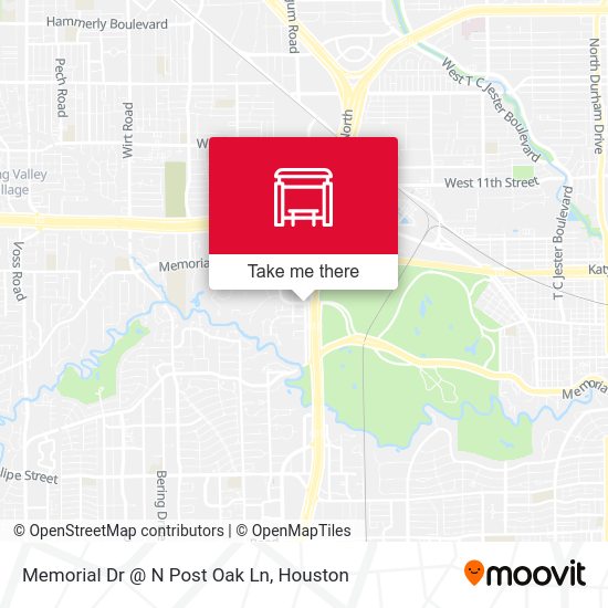 Memorial Dr @ N Post Oak Ln map