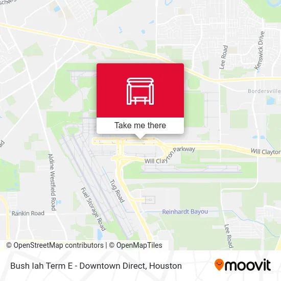 Bush Iah Term E - Downtown Direct map