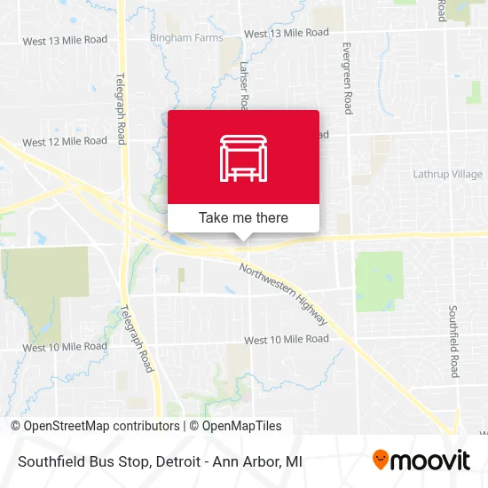 Southfield Bus Stop map