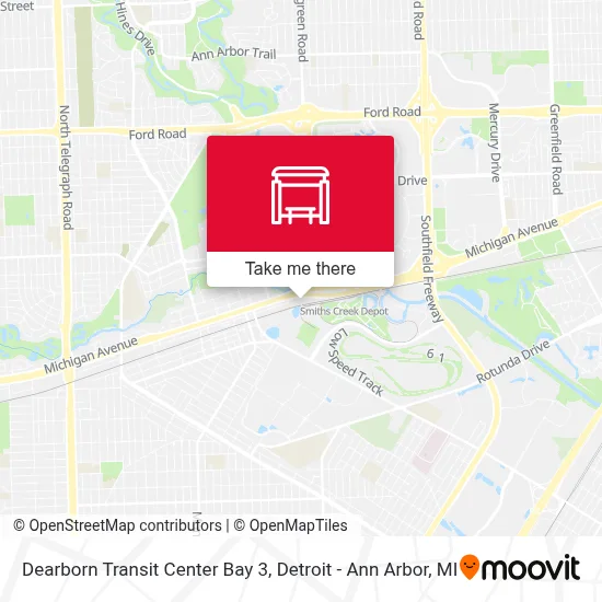 Dearborn Transit Center Bay 3 map