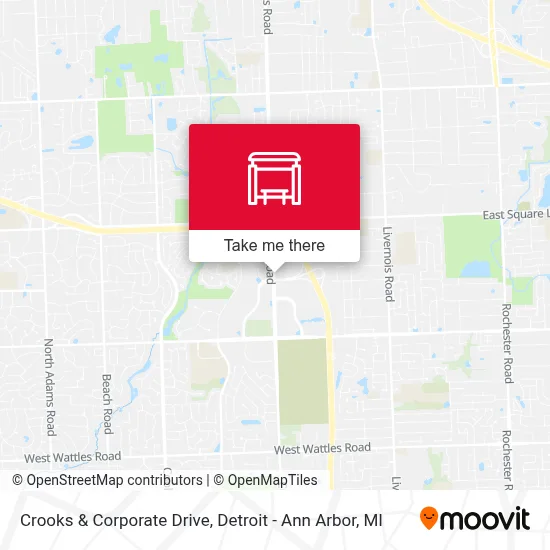 Crooks & Corporate Drive map