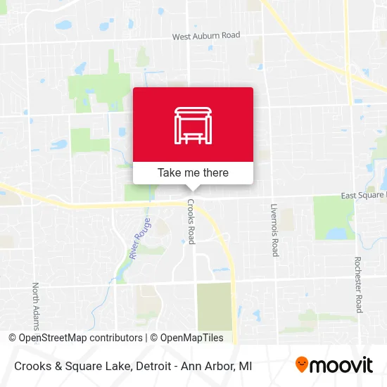 Crooks & Square Lake map