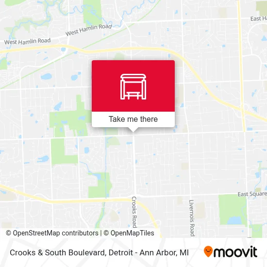 Crooks & South Boulevard map