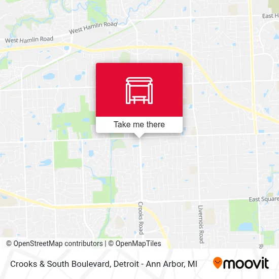 Crooks & South Boulevard map