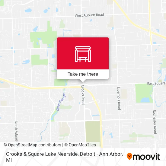 Crooks & Square Lake Nearside map