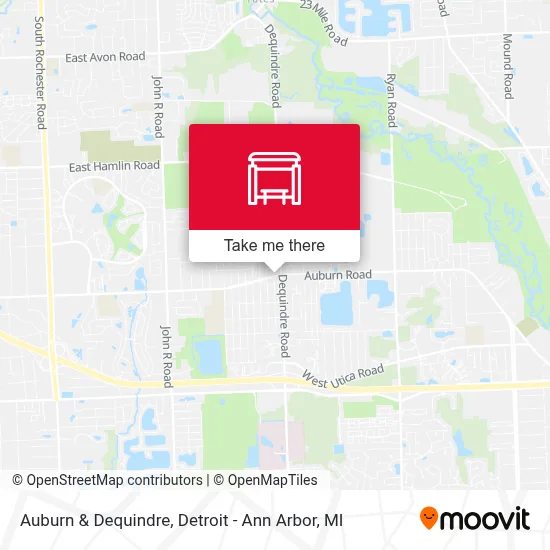 Auburn & Dequindre map