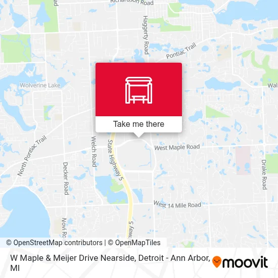 W Maple & Meijer Drive Nearside map