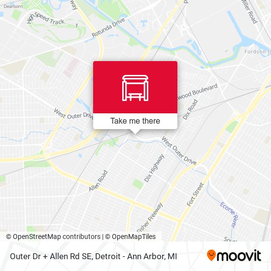 Outer Dr + Allen Rd SE map
