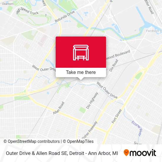 Outer Drive & Allen Road SE map