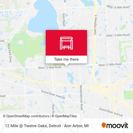 12 Mile @ Twelve Oaks map