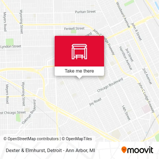 Dexter & Elmhurst map
