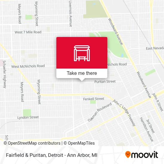 Fairfield & Puritan map