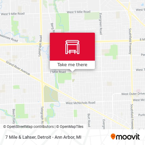 7 Mile & Lahser map