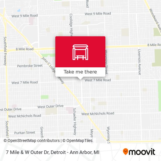 7 Mile & W Outer Dr map