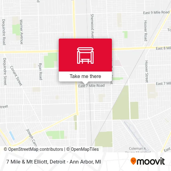 7 Mile & Mt Elliott map
